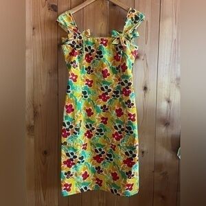 EMANUEL UNGARO PARIS PARALLELE Vintage Floral Dress Small S